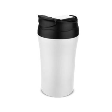 Imagem de Copo Térmico 500ml Inox com Tampa e Canudo – Mantém Bebida Quente ou Gelada – Parede Dupla + Base Antiderrapante – Uso no Trabalho, Carro e Academia – Cores Preto e Branco (Branco)