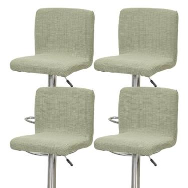 Imagem de Eco-Ancheng Conjunto de 4 capas de banco de bar com altura de balcão, bancos de bar giratórios, capas elásticas para balcão, banco alto para banco de bar, para cozinha, bar, café, 41