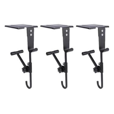 Imagem de Eujgoov Cabide para Suporte de Meias de Natal, Pacote Com 2, Ganchos para Manto de Lareira de Ferro Com Ganchos Duplos para Guirlanda e Meias de Férias, Design Antiderrapante Ajustável para Mantos