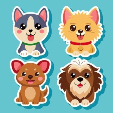 Imagem de Adesivos de Animais kawaii para Quarto e Cadernos Decoração Infantil Fofinha 50x50cm