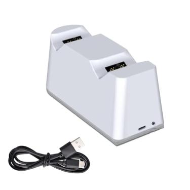 Imagem de Base de carregamento para cabo PS5, base de carregamento duplo para controle de luz LED