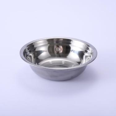 Imagem de Tigela de comida de aço inoxidável para animais de estimação – Prato clássico extra grande à prova de mastigação para filhotes de cachorro pequeno