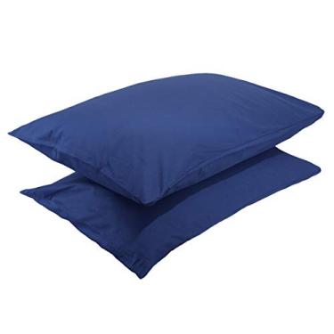 Imagem de Conjunto de fronhas rockcloud 400 fios 100% algodão tamanho padrão 2 peças, #3-deep Blue, Standard, 2