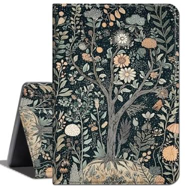 Imagem de Capa para iPad mini 5 (modelo 2019 5ª geração), capa fina e leve com suporte inteligente com estojos para iPad mini 5ª geração de 7,9 polegadas, flores florais e jardim