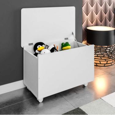 Imagem de Baú Infantil com Rodízios Meu Fofinho Art In Móveis Branco