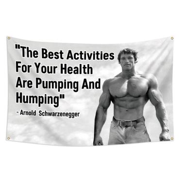 Imagem de Tapeçaria Bandeira Art Arnold Schwarzenegger 90x150cm Poliéster