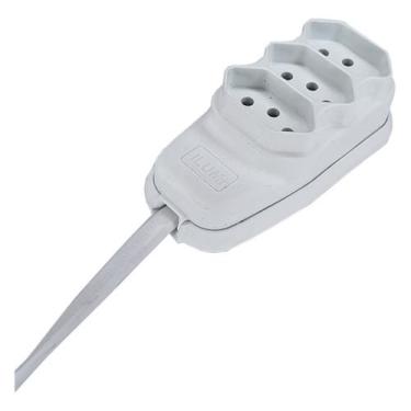 Imagem de Extensão Eletrica 10a 2,5 Metros com 3 Tomada de 2 P+t Ilumi Cor:branc