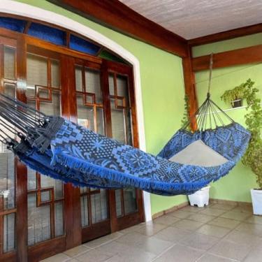 Imagem de Rede de Dormir Casal 100% Algodão Reforçada 4,50m - Luxo e Conforto para Quarto Adulto, Resistente e Suave, Ideal para Dormir Bem (Indiana 4m Azul)