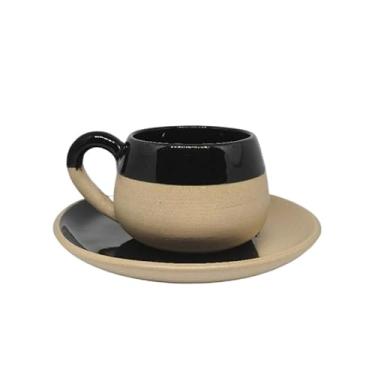 Imagem de Xícara 200ml + pratinho de sobremesa.(Preto)