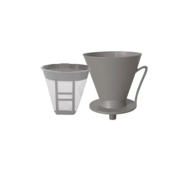 Imagem de Porta filtro + coador de café permamente cinza Micromax