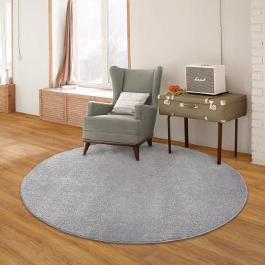 Imagem de Tapete Ecletik Cinza Claro 190xredondo Tapetes São Carlos