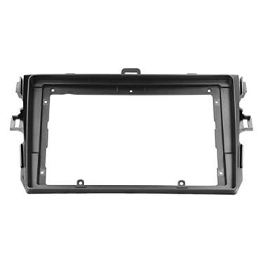 Imagem de Vroomoto Substituição de painel de áudio ABS 22 polegadas prata para rádio estéreo automotivo 2DIN para Corolla 2006-2013, cobrindo arranhões desagradáveis, instalação simples, se encaixa