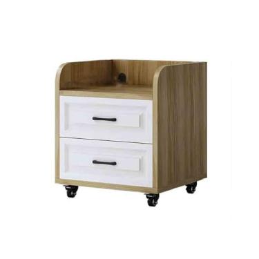 Imagem de Rack de armazenamento de impressora de mesa de escritório gaveta de aglomerado móvel armário de arquivo de escritório silencioso mesa de impressora deslizante (amarelo)