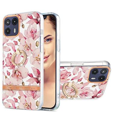 Imagem de For Motorola Moto G50 5G Ring IMD Flowers TPU Phone Case
