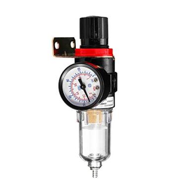 Imagem de Kit de Ferramentas Separador Água com Regulador e Medidor para Compressor Ar 1 4 Pressão Regulação 30-120PSI Máxima do 130PSI Filtração Partículas 40micron Taxa Fluxo 26CFM