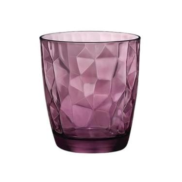 Imagem de x3anggyt5 Copos de bebida em relevo de diamante colorido, copos altos resistentes ao calor para água, suco de leite, cerveja coquetel e vinho (roxo, médio)