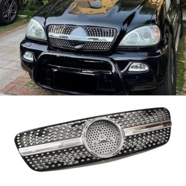 Imagem de Kit de carroceria de grade decorativa para para-choques de carro Grade de para-choque frontal compatível com ML W163 1998-2004 Peça externa