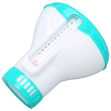 Imagem de Dispenser de Spa com Termômetro Flutuador Reutilizável Comprimidos Cloro para Piscina Limpeza da Água Banhos Quentes Centro Fontes PP Distribuição Efi