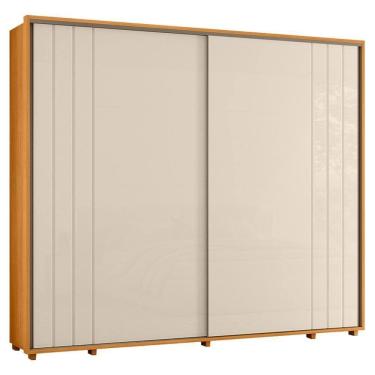 Imagem de Guarda Roupa Casal Dali 2 Portas Deslizante 278 Cm Cinamomo Off White Madetec Cinamomo Off White