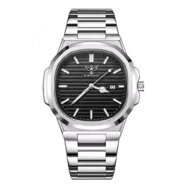 Imagem de Relógio Masculino M.royalle Clássico Black Silver 42mm
