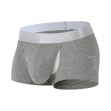 Imagem de Cuecas Boxer Masculinas plus Size De Algodão Com Abertura Frontal Conf