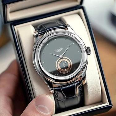 Imagem de Relógio De Pulso Masculino De Quartzo Em Couro Impermeável De Luxo, Ma