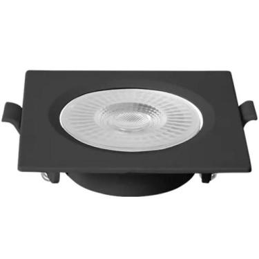 Imagem de Spot Quadrado Preto LED Integrado 5W Bivolt Branco Quente - Galaxy/ATP