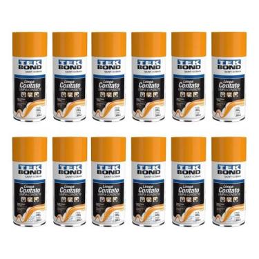 Imagem de Kit 12 Limpa Contato Elétrico Eletronico Pc Placa Tekbond, Limpa Conta