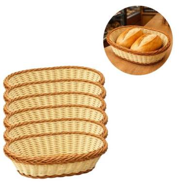Imagem de 6 Cestos Plástico 24 cm Para Pão Utilidades Domésticas - New Goods