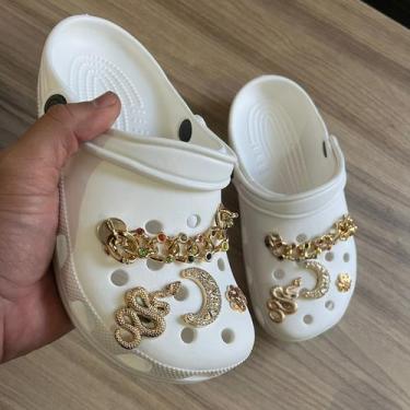 Imagem de Papete em Eva cross feminina com pins bottons - sem marca, Branco, 36