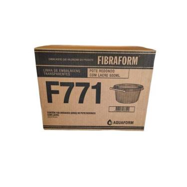 Imagem de Pote Redondo Transparente 500ml Tampa com Lacre F771 Fibraform com 100