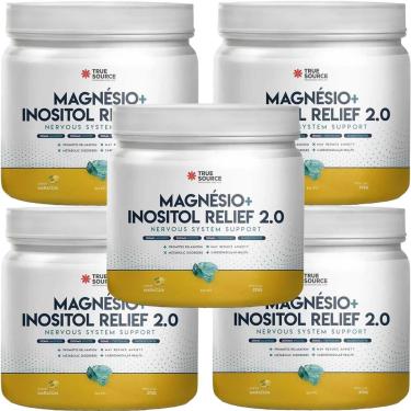 Imagem de Kit 5X True Magnésio + Inositol Relief 2.0 - 375g Maracujá - True Source-Masculino