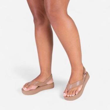 Imagem de Sandália Plataforma Zaxy Blink Marrom-Feminino