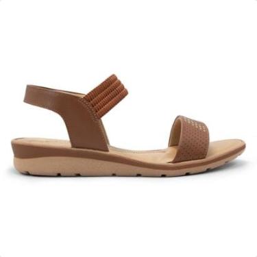 Imagem de Sandália Usaflex Feminina Detalhe Rebite Couro Casual MA03006-Feminino