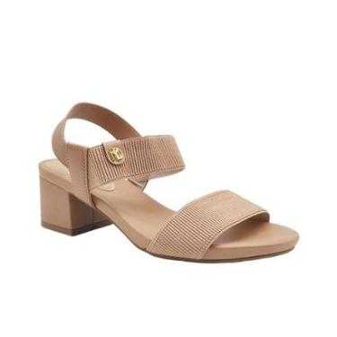 Imagem de Sandália Salto Grosso Médio Elástico Ultra Conforto Modare 7187100-Feminino