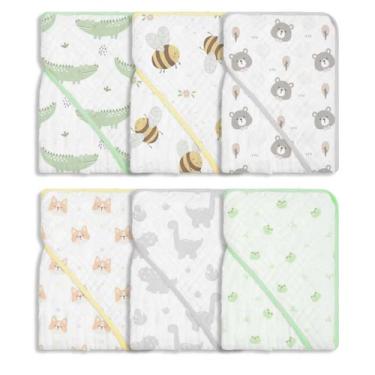 Imagem de Toalha Fralda Com 2 Camadas E Capuz 85X85 - Neutra - Dugu