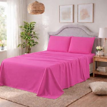 Imagem de Lençol Queen Micropercal 400 Fios 4 Peças – Jogo Completo com Fronhas