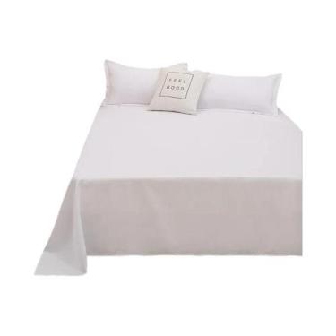 Imagem de Lençol De Cama Lavável À Máquina Em Cor Sólida Para Cama De Solteiro O