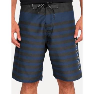 Imagem de Bermuda Calvin Klein Swimwear D'Água Chumbo Azul Escuro-Masculino