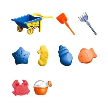 Imagem de Carrinho de Praia Infantil com Balde e Pá - Brinquedo de Verão, 3050