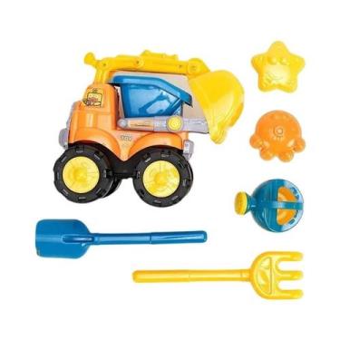 Imagem de Carrinho de Praia Infantil com Balde e Pá - Brinquedo de Verão, 3052a