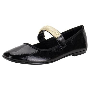 Imagem de Sapatilha feminina flat moleca 5729135, Verniz, Preto, 37