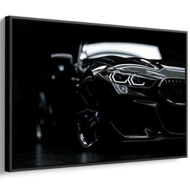 Imagem de Quadro Carro Preto com Elegância Sob Luzes Noturnas - Mioquadros, 90x6