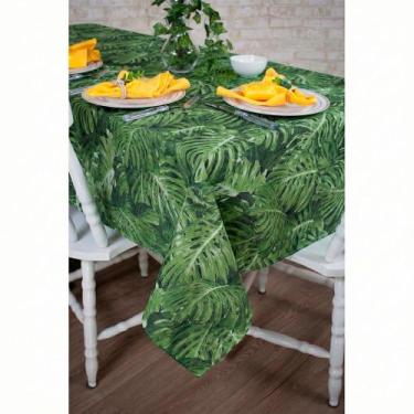 Imagem de Toalha de Mesa Retangular em Tecido Jacquard Estampado Costela de Adão