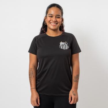 Imagem de Camiseta Feminina Santos Futebol Clube BabyLook Logo Bordado-Feminino