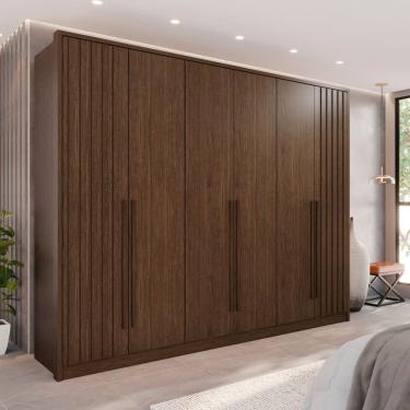 Imagem de Guarda-roupa 6 Portas 6 Gavetas Anápolis Plus Ripado 100% Mdf New Canion