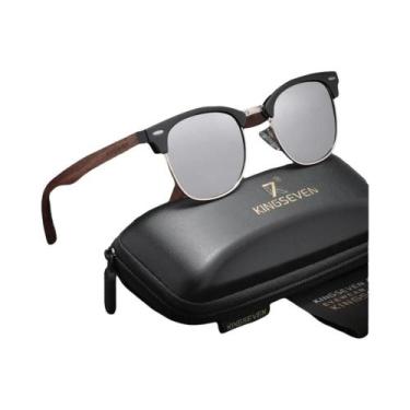 Imagem de Óculos De Sol Polarizados Em Madeira De Nogueira Preta Para Homens E M