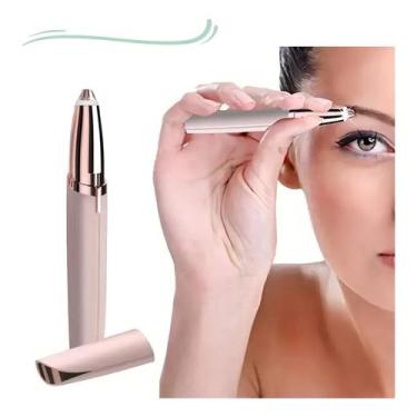 Imagem de Caneta Depiladora Sobrancelhas Indolor com LED Iluminação USB Recarreg