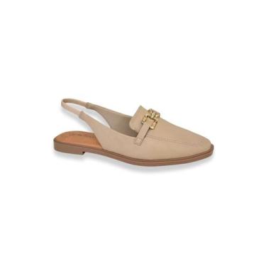 Imagem de Slingback Nude Bebecê Bico Quadrado Bebecê, 37