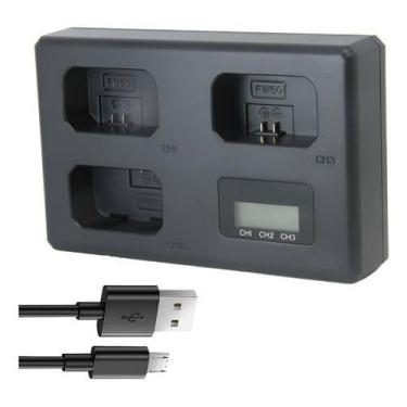 Imagem de Carregador Triplo NP-FW50 MemoryTec compatível com Sony ZV-E10 / A7S I